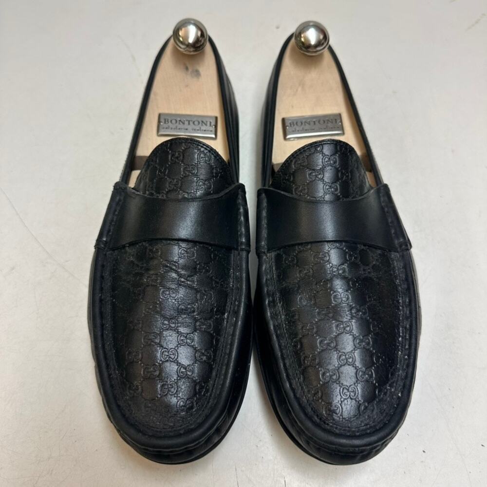 GUC Gucci Microguccissima Leather GG Loafers Drivers Made in Italy UK 9.5 US 10 - Picture 2 of 13